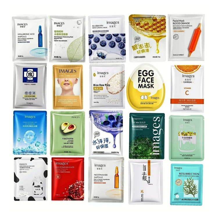 ماسک صورت آبرسان و ترمیم کننده وشفاف کننده صورت وزن 25 گرم بسته 20 عددی